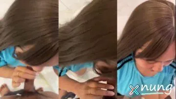 [คลิปหลุด] สาวน่ารักอมควยผัวเด็ดนอนเย็ดแตกคาปาก