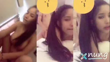 วัยรุ่นสาวน่ารัก ถ่ายคลิปเย็ดสดกับแฟน