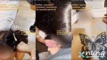 yourskin33 Onlyfans น้องผีเสื้อนักศึกษาดูดควยแตกคาปาก